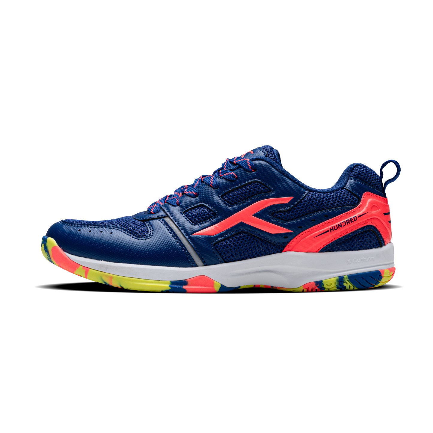 Hundred Blast Badminton Shoes NAVY BLUE/ORANGE/LIME