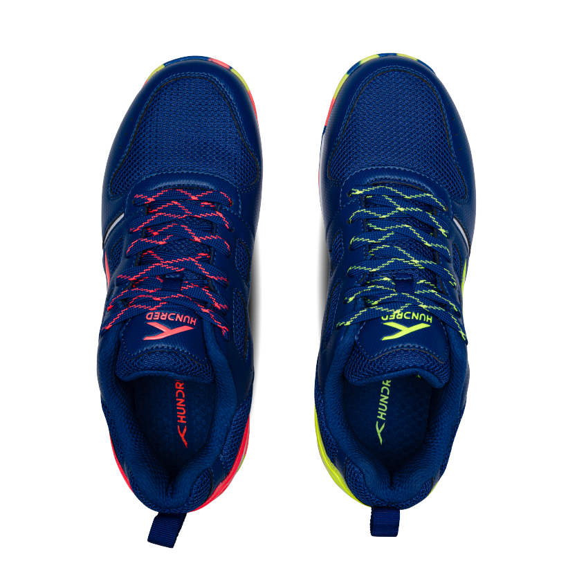 Hundred Blast Badminton Shoes NAVY BLUE/ORANGE/LIME