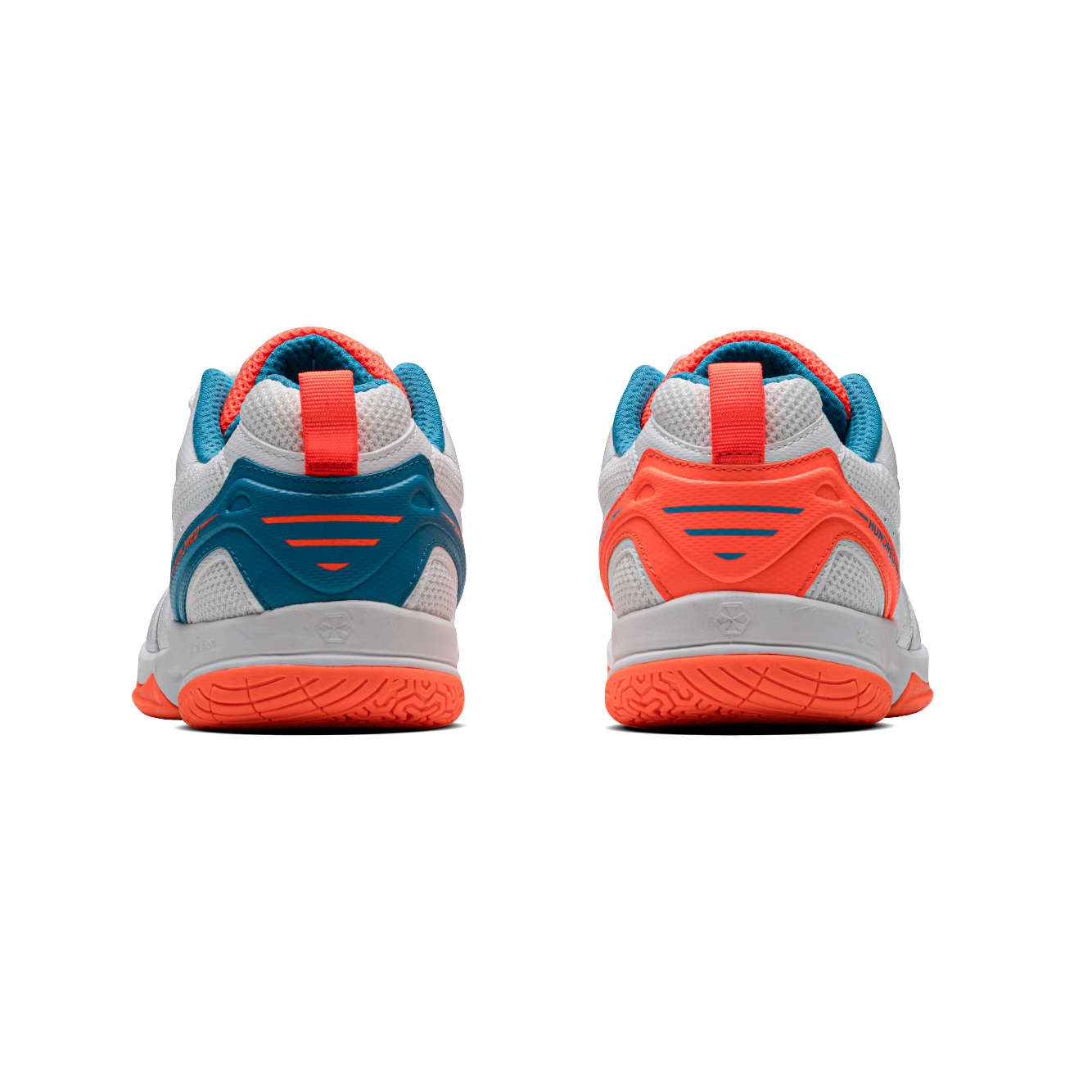 Hundred Blast Badminton Shoes WHITE/TURQOISE/ORANGE