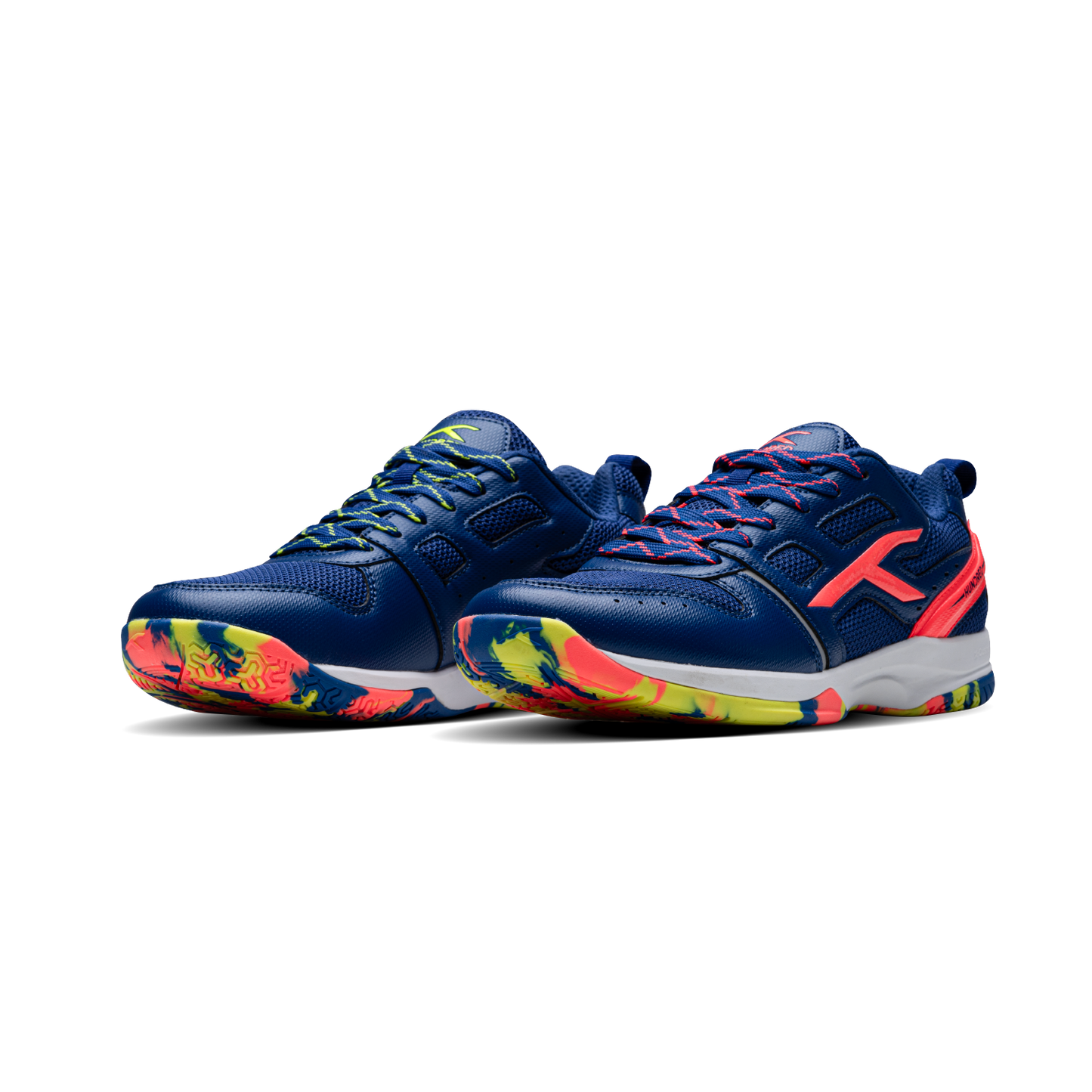 Hundred Blast Badminton Shoes NAVY BLUE/ORANGE/LIME