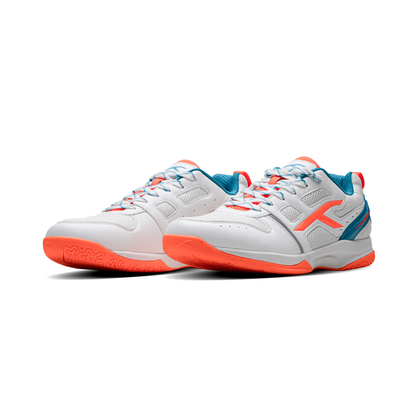 Hundred Blast Badminton Shoes WHITE/TURQOISE/ORANGE