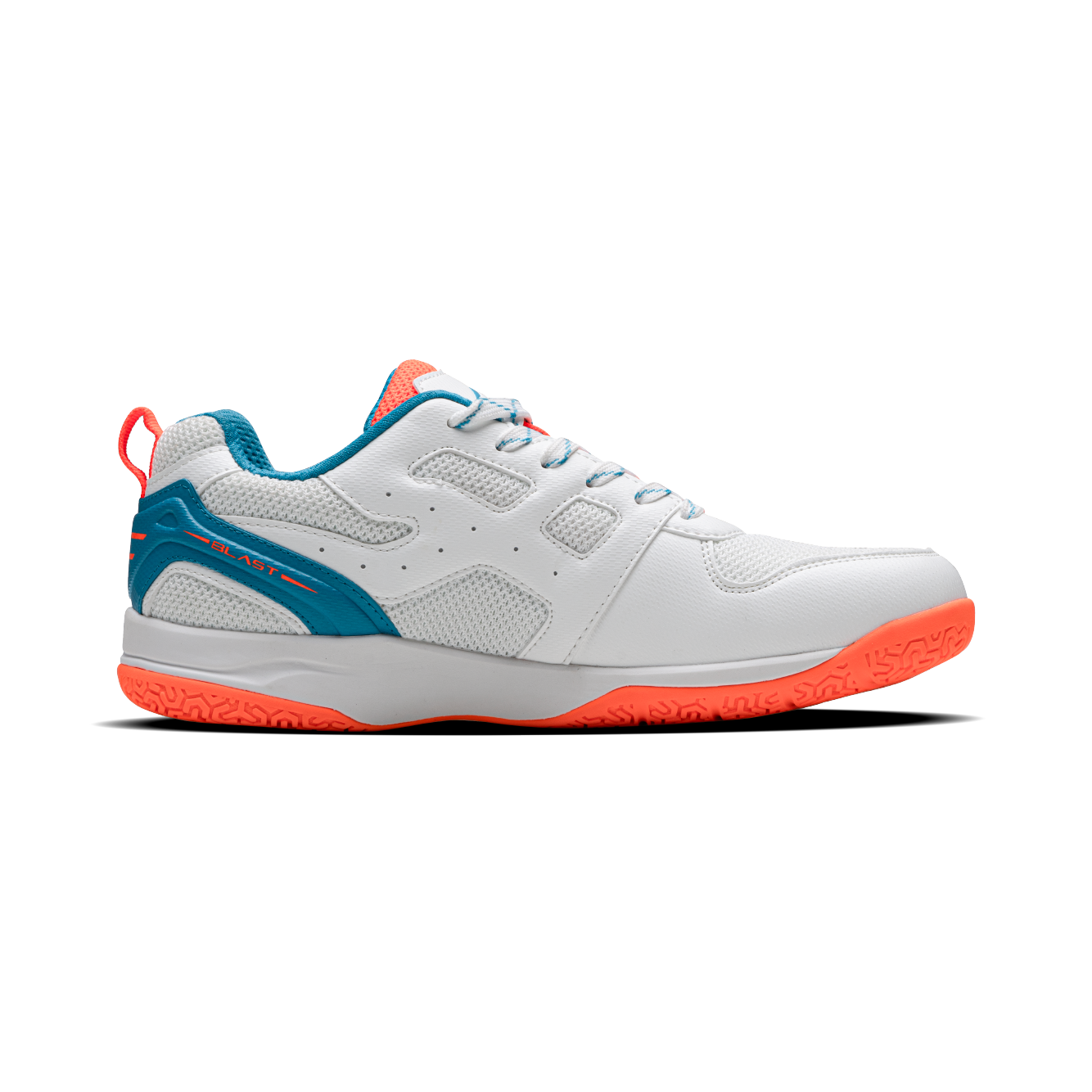 Hundred Blast Badminton Shoes WHITE/TURQOISE/ORANGE